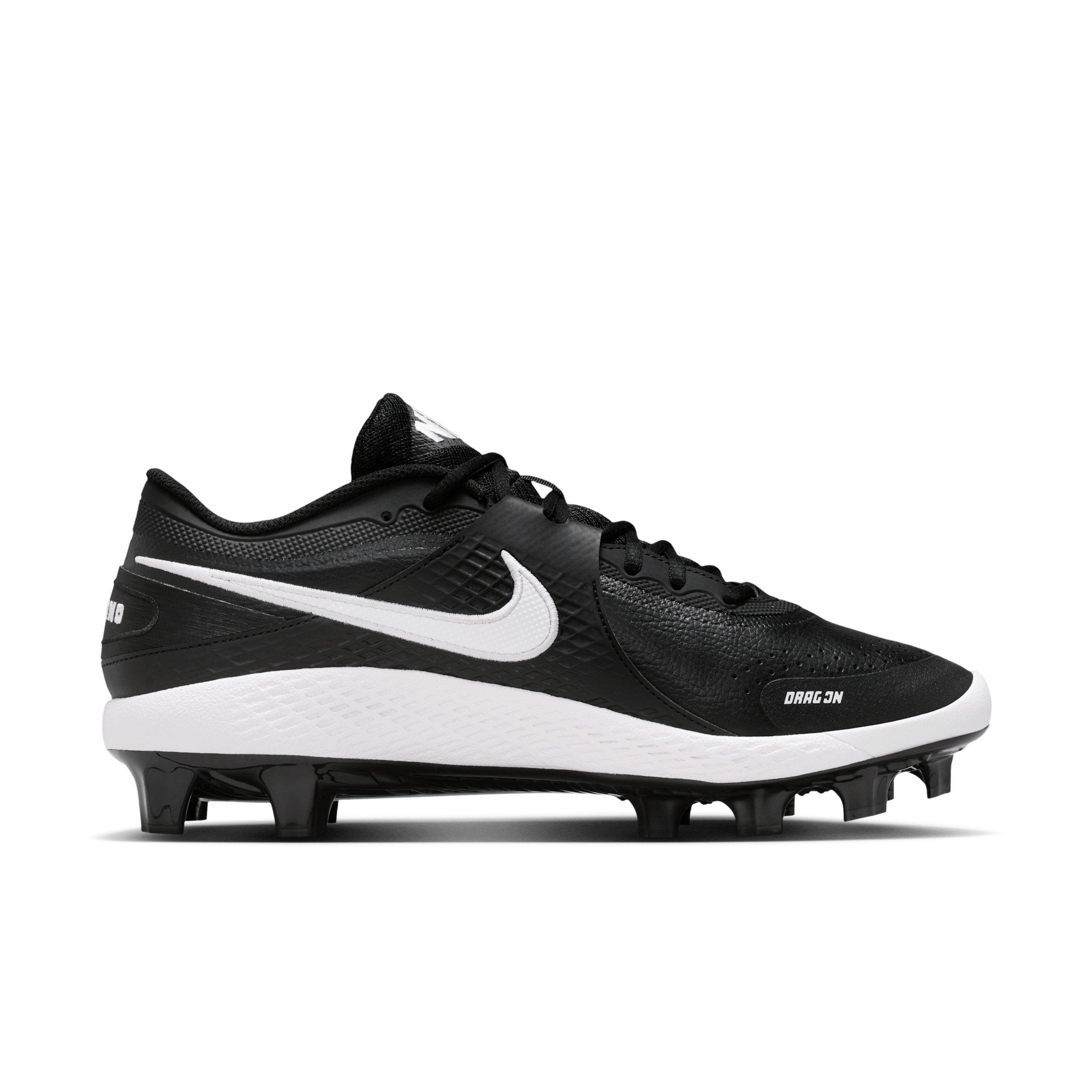 Nike Diamond Gamer MCS Baseball Cleat Black/White | Hibbett